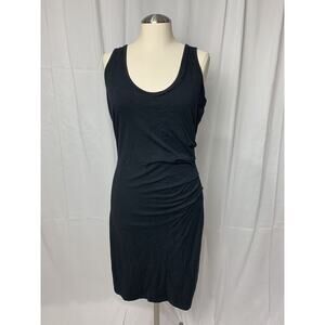 Athleta Dress Della Runched Sleeveless Tank Dress Black Size Medium
